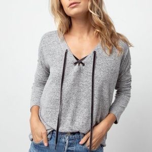 Rails Leigh Melange Grey Top